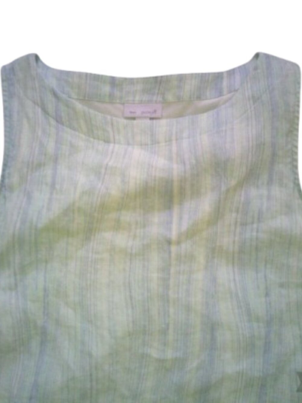 J. Jill Pure Jill 100% Linen Layered  dress Size Large, Lime Green Summer dress - Picture 7 of 7
